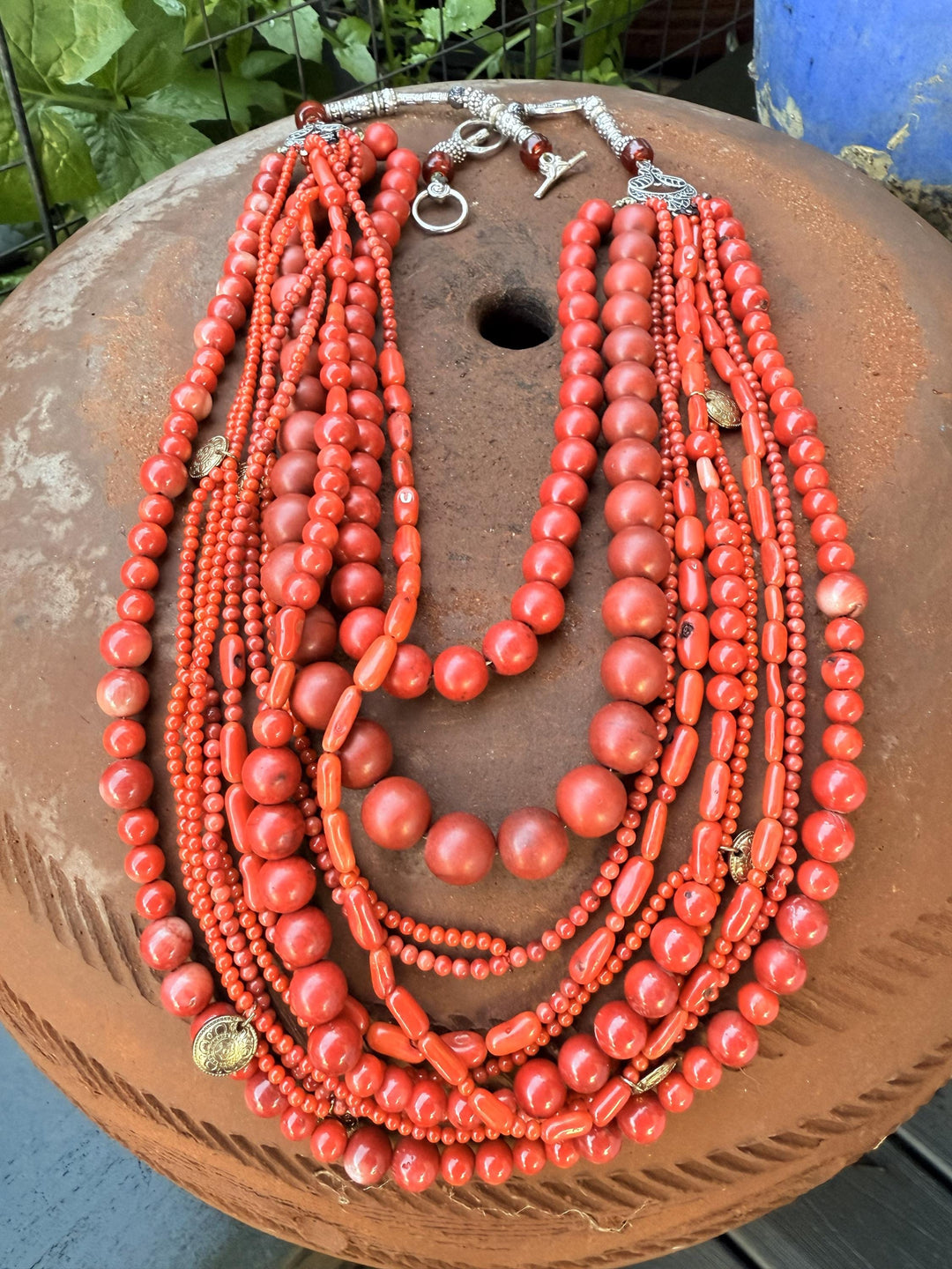 Ukrainian Traditional Red Coral Necklace – Multi-Strand Namysto Korali – One-of-a-Kind Folk Heirloom Jewelry. Custom Orders Available